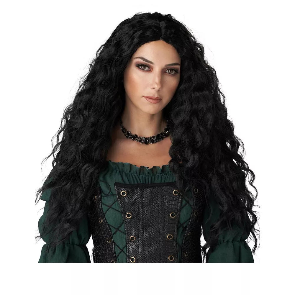 Renaissance Maiden Adult Wig (Black)