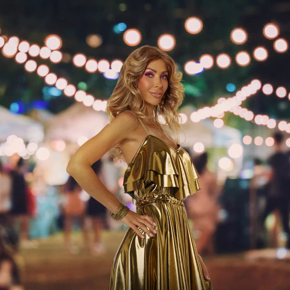 70’s Disco Gold Dress Costume
