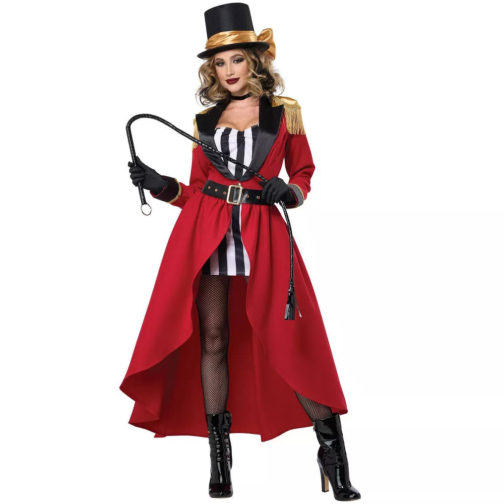 Ringmaster Womens Costume Adult Circus Party Outfit Jokers Costume Mega Store 4345