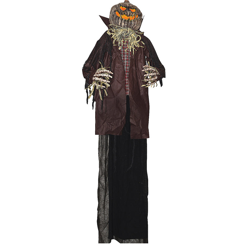 72 Pumpkin Man Light-Up Halloween Decor with LED Lights and Spooky Design