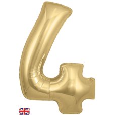 Gold Number 4 Foil Balloon-86cm