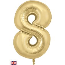 Gold Number 8 Foil Balloon-86cm