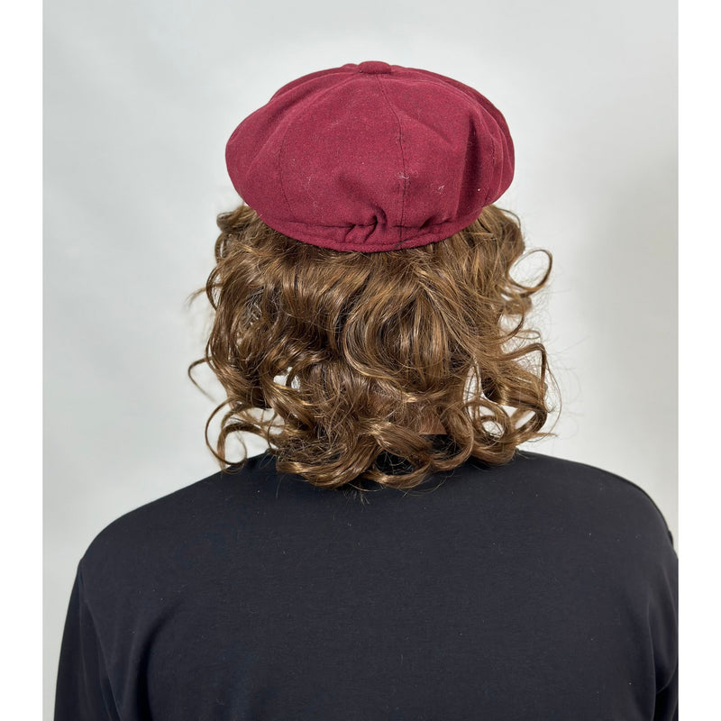 Burgundy Newsboy Cap – 8-Panel Baker Boy Hat