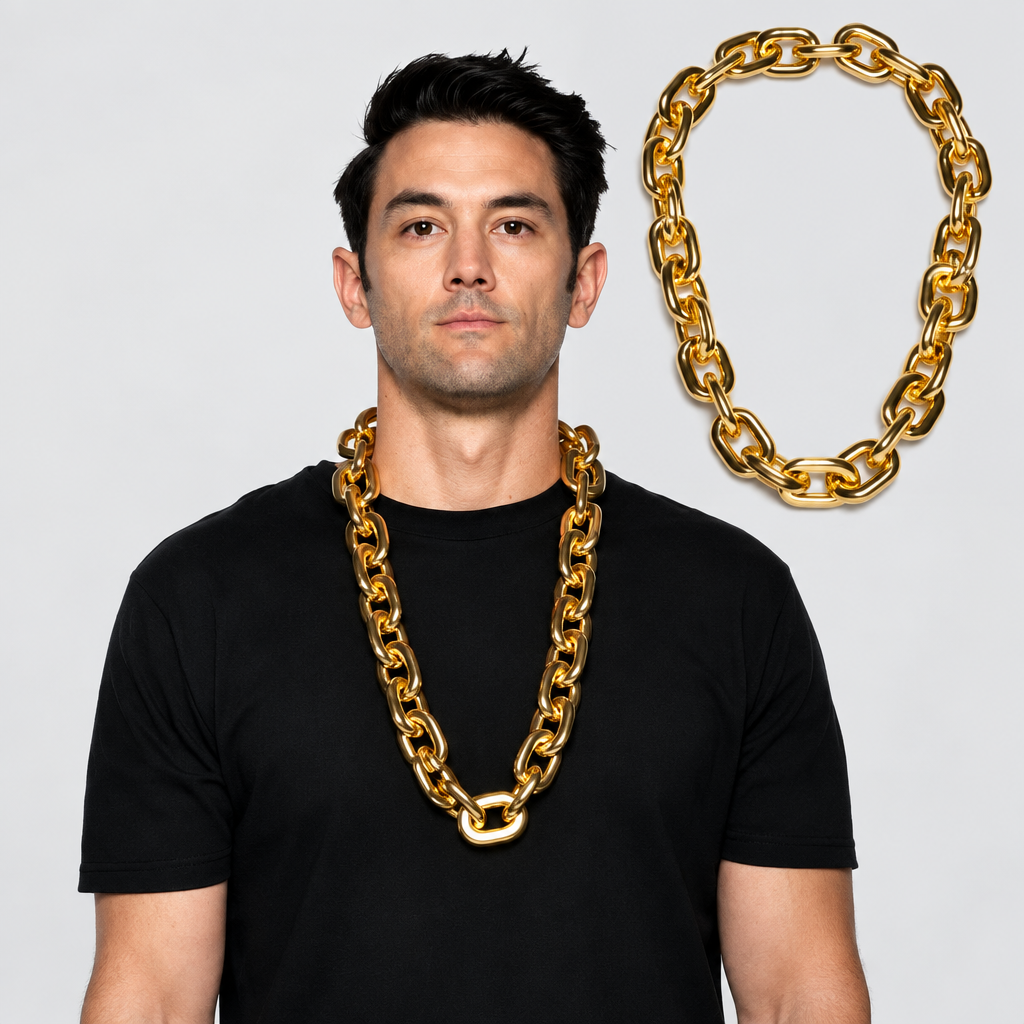 Thick Gold Chain Costume Accessory