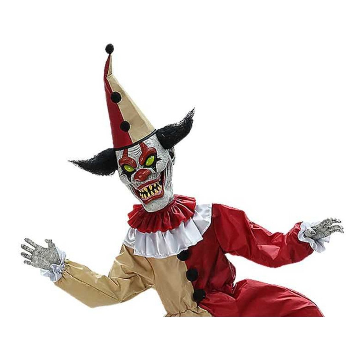 Spooky and fun Halloween decoration with animated clown prop