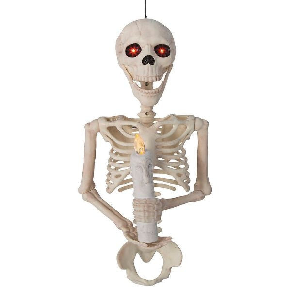 18 1/4" Skeleton Holding a Candle Wall Sconce Halloween Decoration