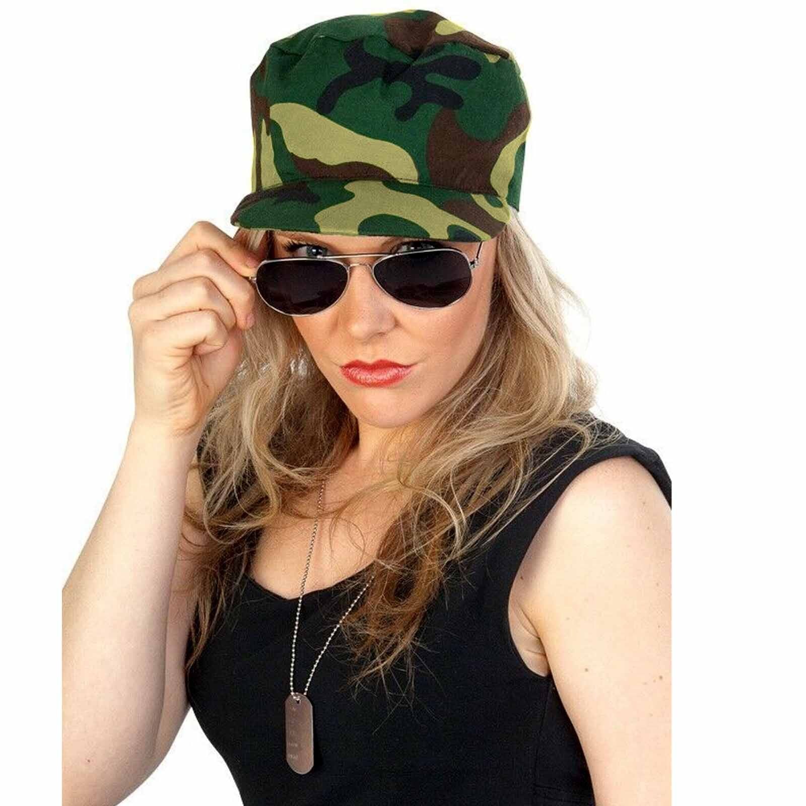 Military Set - Camo Cap, Glasses & Dog Tags