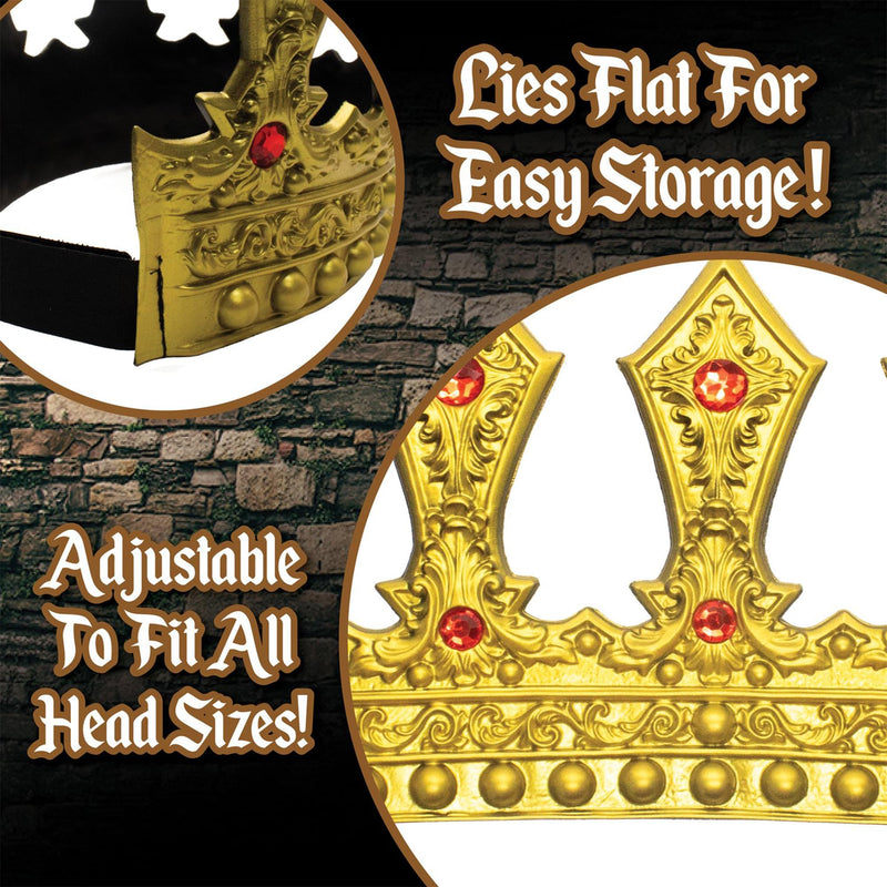 King's Gold Adjustable Foam Crown, Adult