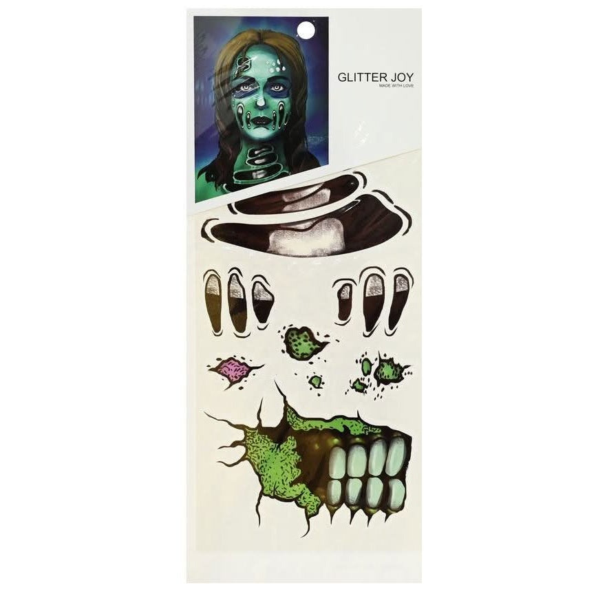 Horror Face Tattoo-Decaying