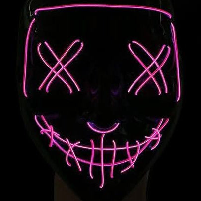 Stitched Mimer Light Up Mask, Pink