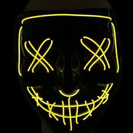 Stitched Mimer Light Up Mask, Yellow