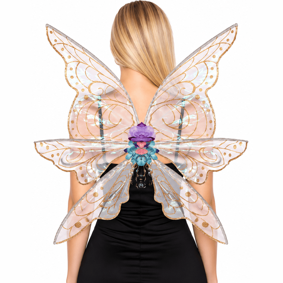 Fairy Wings, Gold Glitter