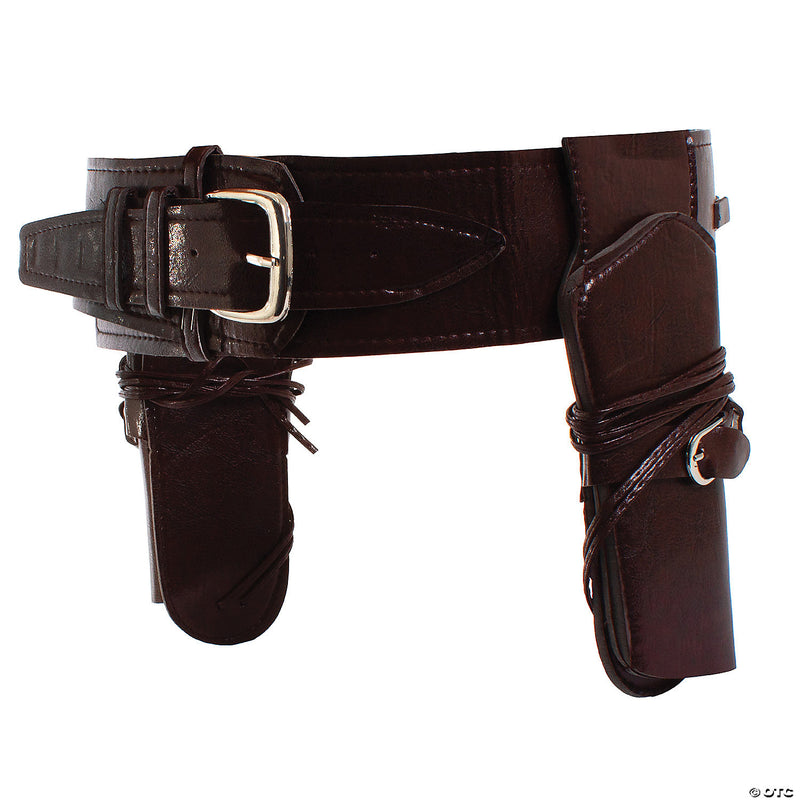 Faux Leather Brown Double Cowboy Holster