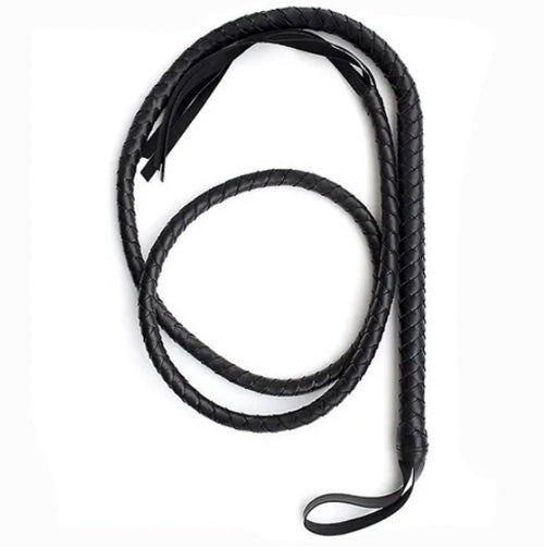Cowboy Stockman's Whip Black 1.7 Metres Long