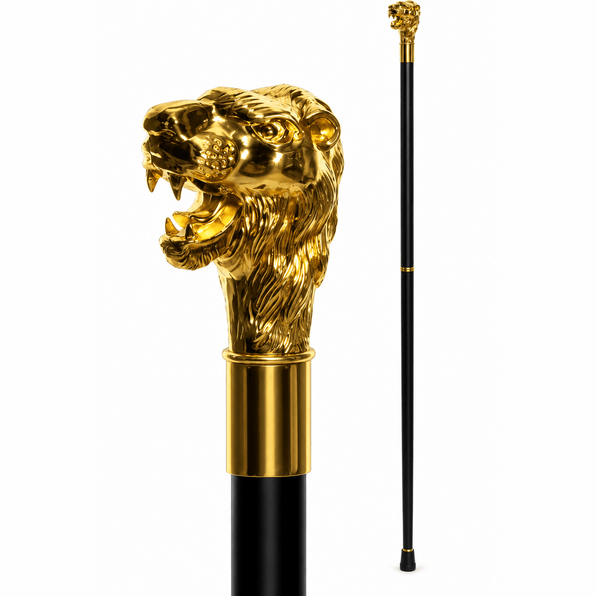 Deluxe Metal Golden Lion’s Head Cane website image