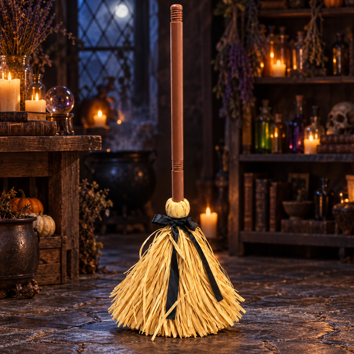 Animated Witch Broom 63cm