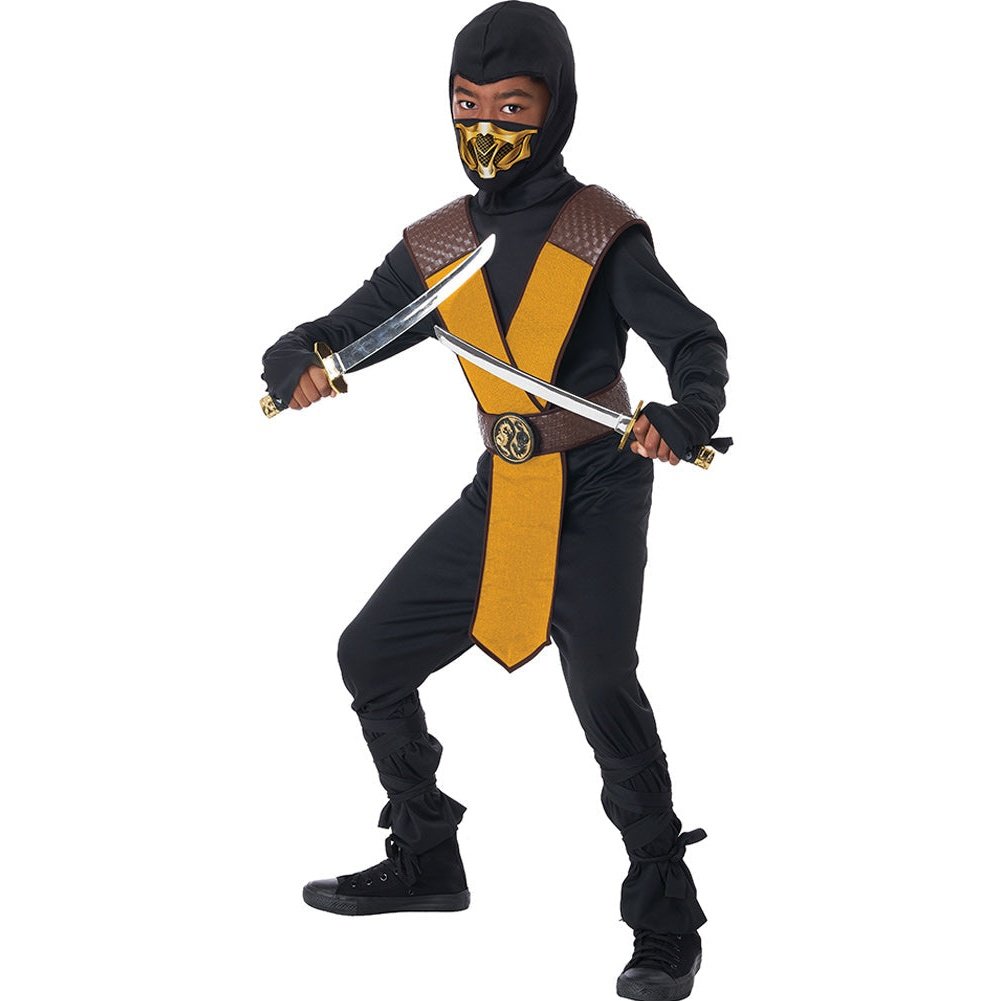 Dragon Master Yellow Ninja Boys Costume.