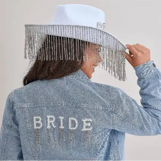 Ginger Ray Bride Iron on Patches Embellished Tassels for Wedding Dress