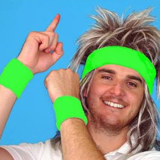 Neon Green Sweatbands 3pk