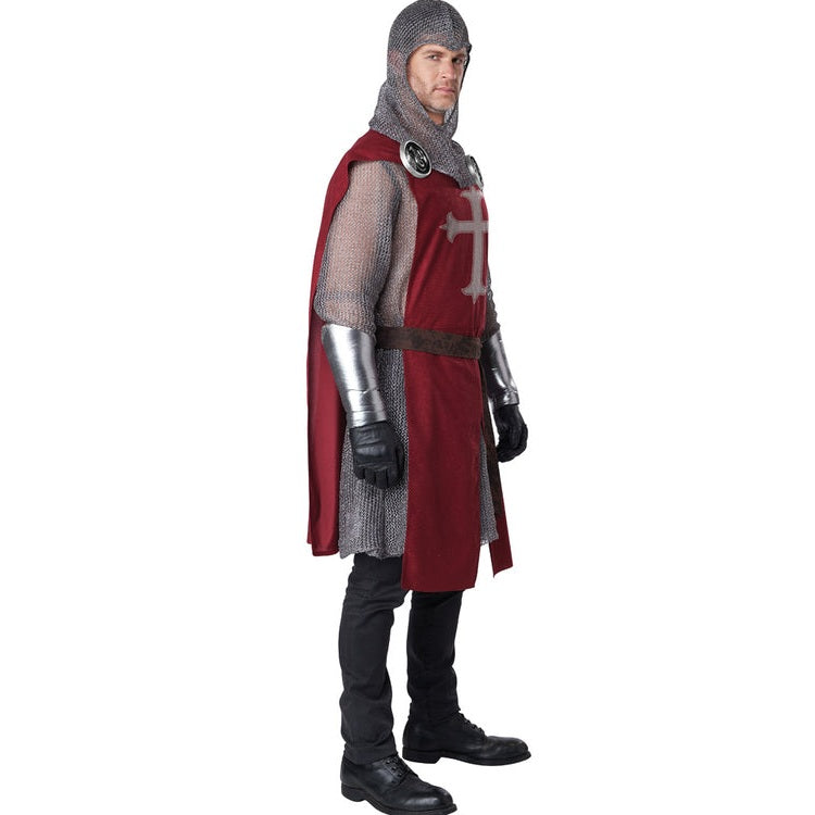 Knight's Surcoat Men's Costume (Burgundy)