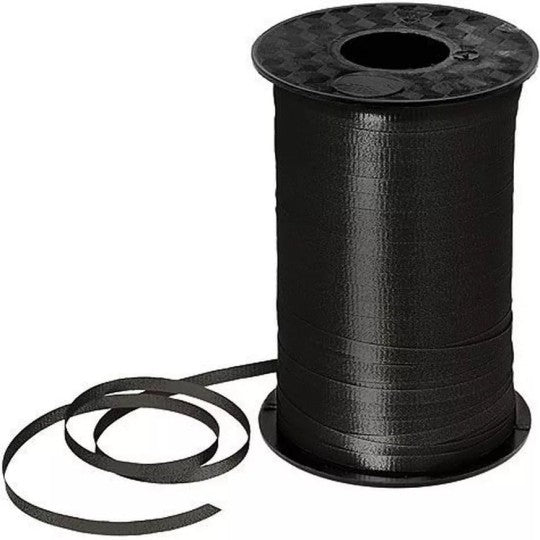 Black Metallic Curling Balloon Ribbon