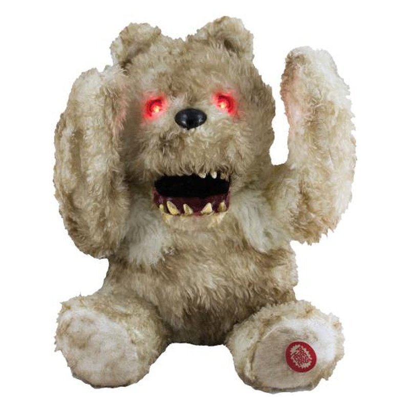 Cute and cuddly plush bear with light-up features and peek-a-boo motion for interactive playtime