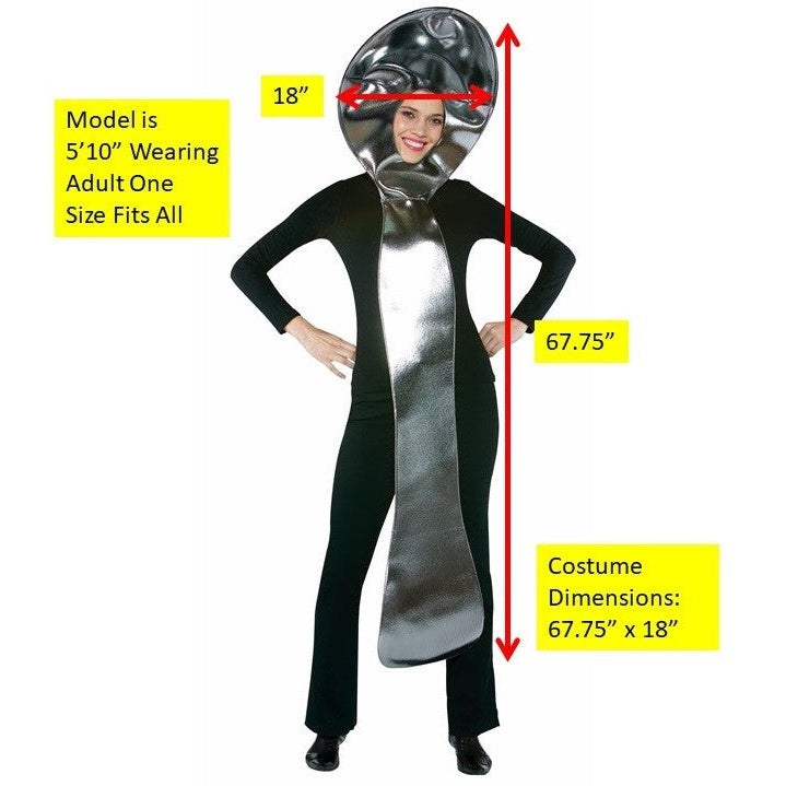 Giant Spoon Adult Costume Tunic with Headpiece