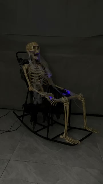 Load video: Skeleton in Chair Animated 1.5m