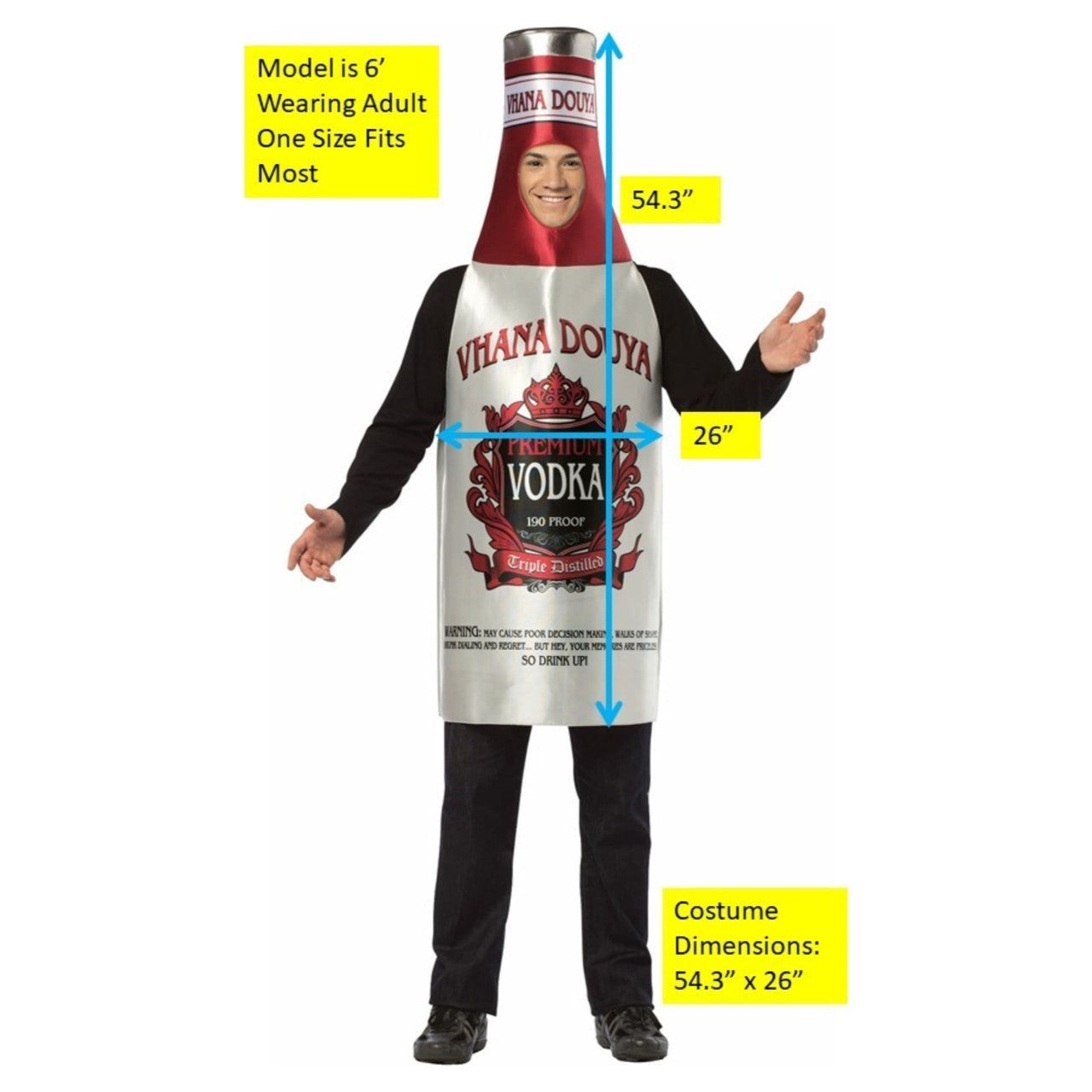 Vodka Bottle Spirit Alcoholic Drink Costume