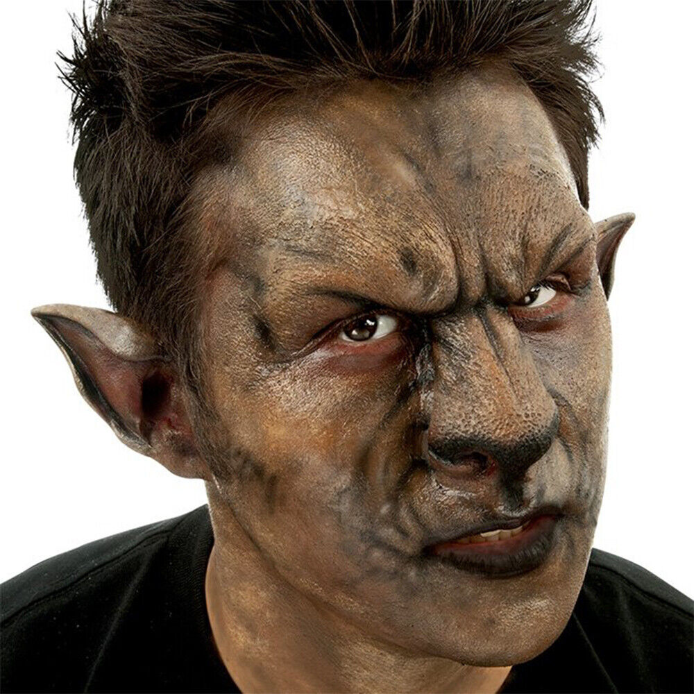 A detailed and realistic Wolf Nose and Forehead Set Latex Appliance for costumes and special effects makeup