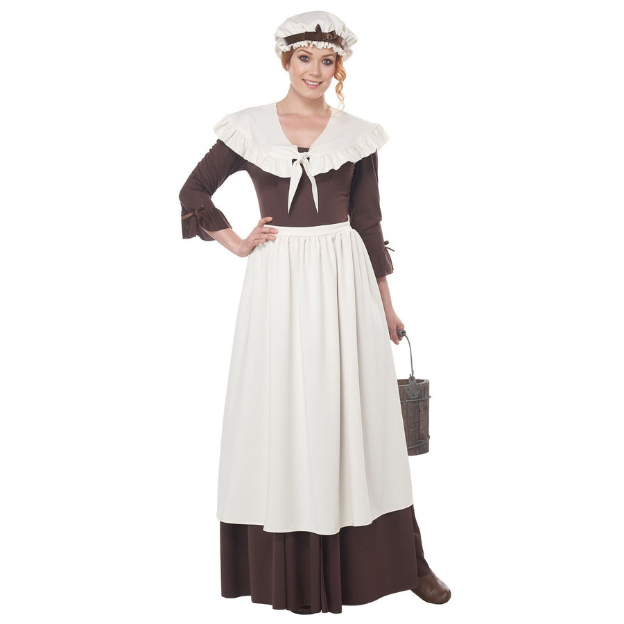 Colonial Village Woman Adult Costume.