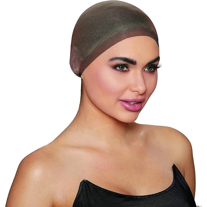 Wig Cap, Brown, One Size