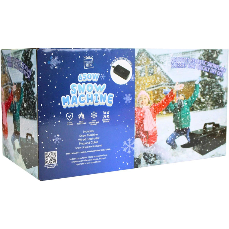 Snow Machine with Remote - 650W Indoor Outdoor Snow Effect