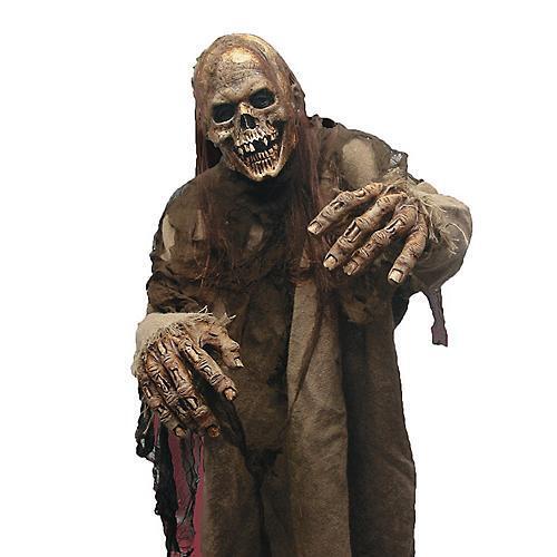 A detailed and realistic Flesh Eater Latex Mask for Halloween costume