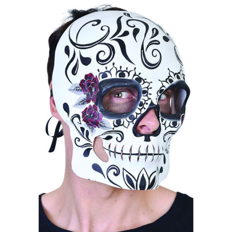 Black and White Sugar Skull Mask