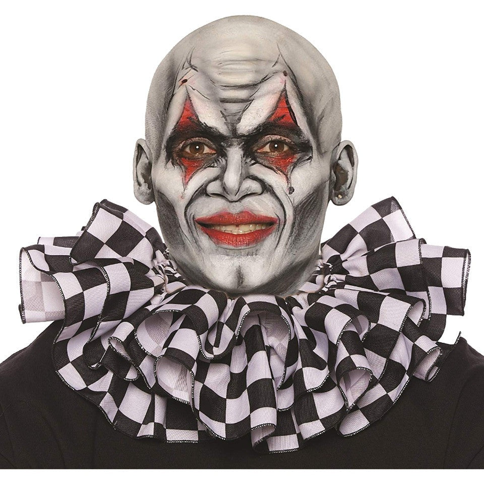 White And Black Circus Harlequin Clown Adult's Collar