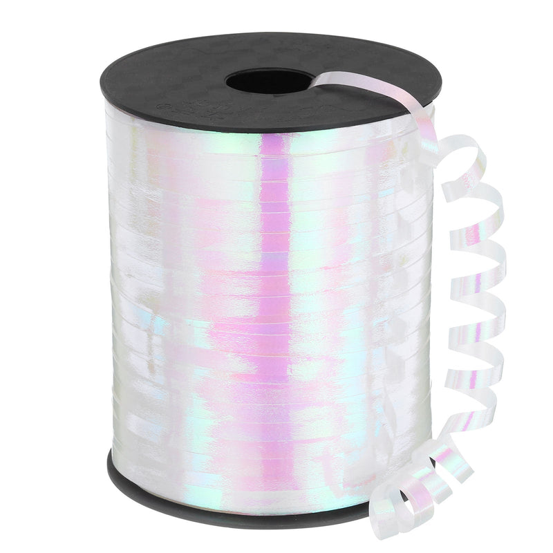 White Metallic Curling Balloon Ribbon