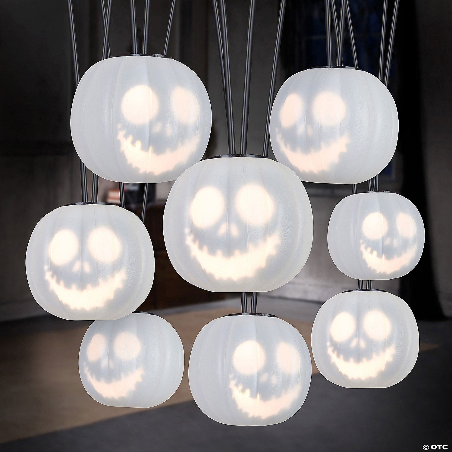 98" Jack Skellington EmoteGlow White Light String Musical Decoration.