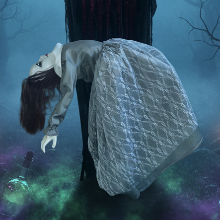 Animated Wicked Witch Possessing Girl 1.8m (6ft)