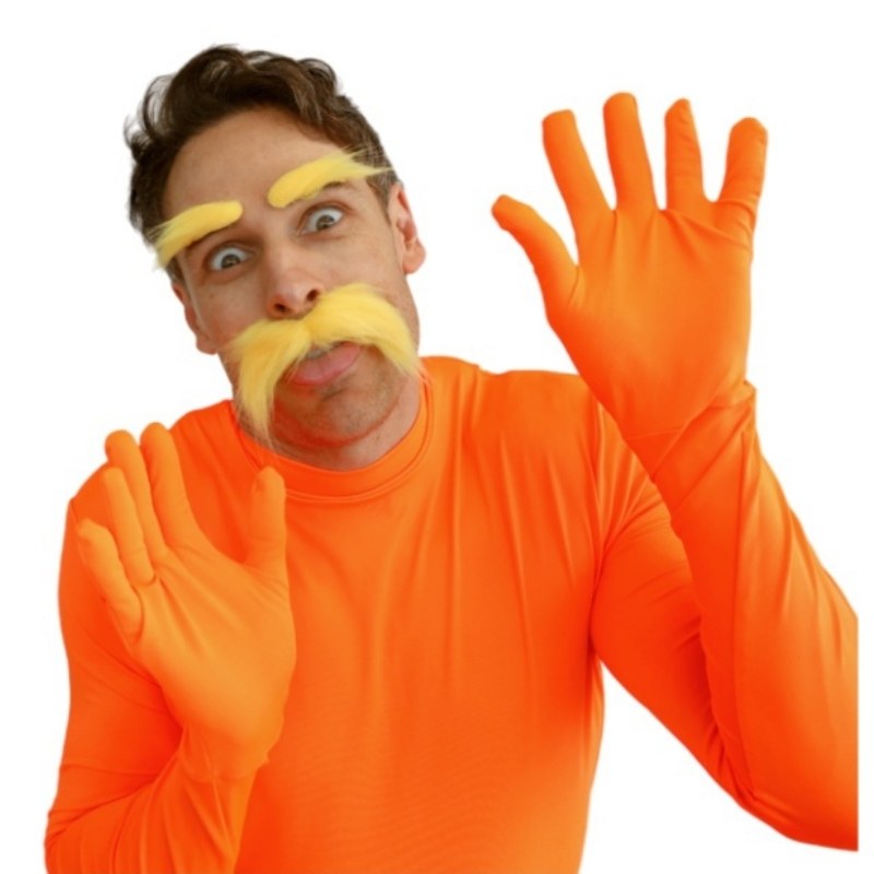 Moustache and Eyebrows - Yellow Lorax