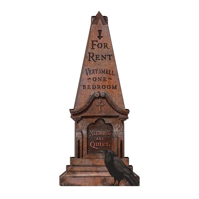 For Rent Oversized Tombstone.