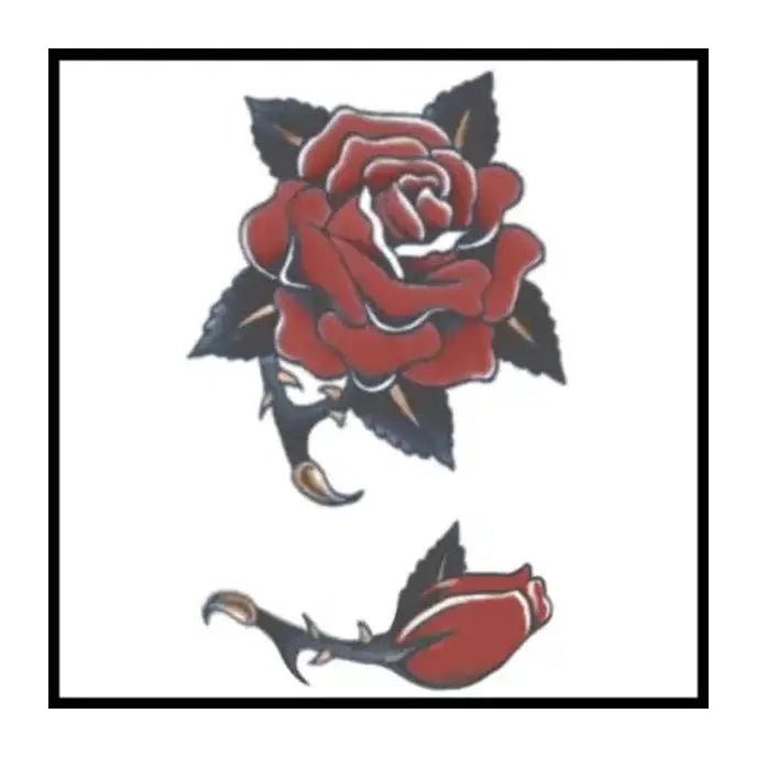 1940 Rose Vintage Temporary Tattoos - Jokers Costume Mega Store