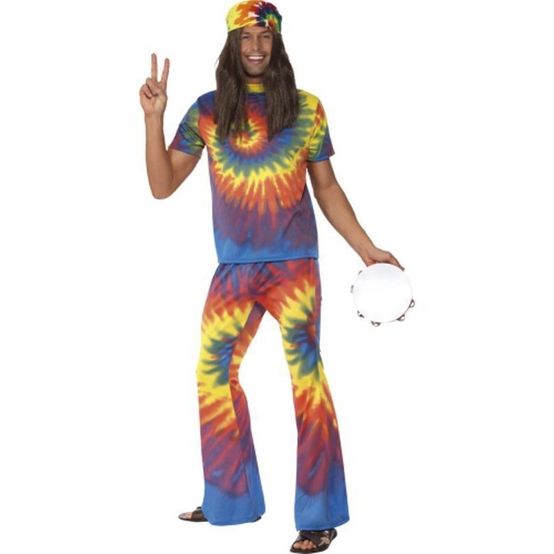 1960s Tie Dye Top and Flared Trousers - Jokers Costume Mega Store