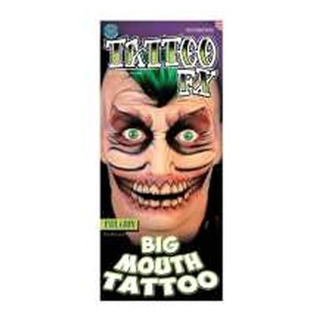 2 Faced Big Mouth Evil Grin - Jokers Costume Mega Store