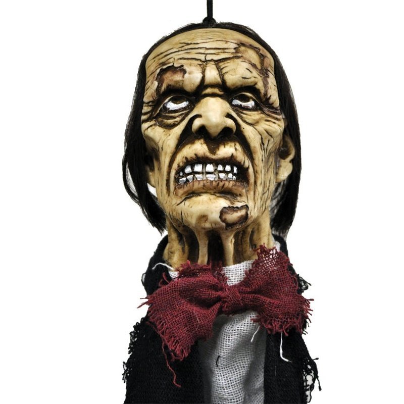 20" Hanging Head With Bow Tie - Jokers Costume Mega Store