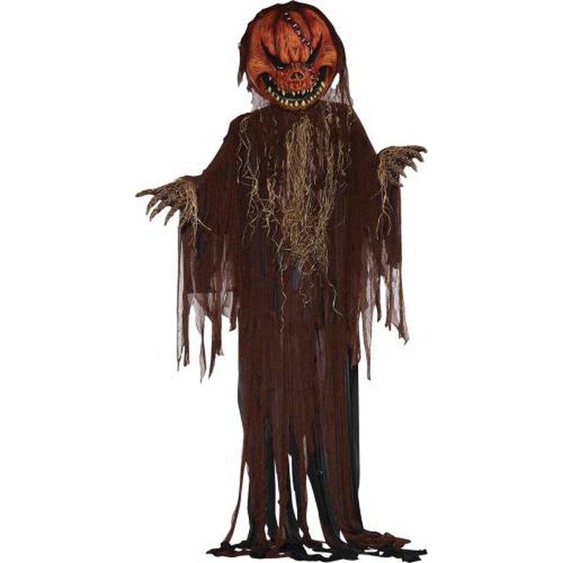 12' Scary Pumpkin Prop-Halloween Props and Decorations-Jokers Costume Mega Store