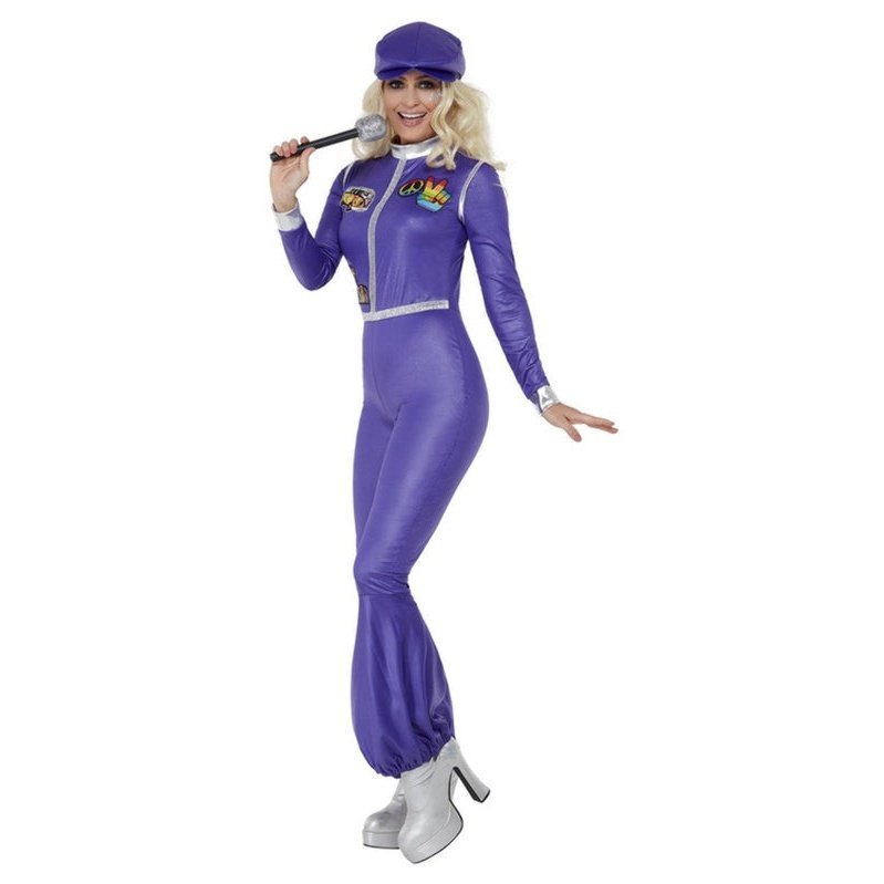 70s Dancing Queen Costume, Purple - Jokers Costume Mega Store