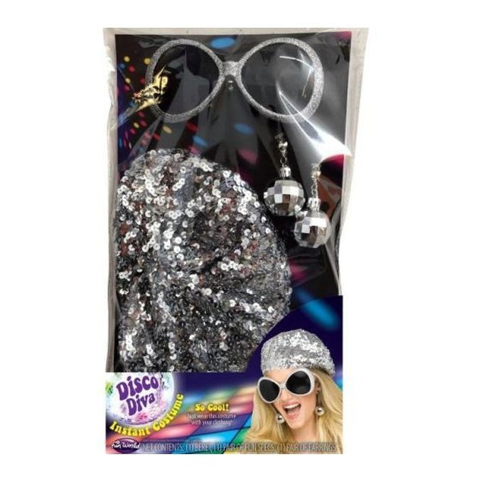 70s Disco Diva Instant Costume Accessory Kit - Jokers Costume Mega Store