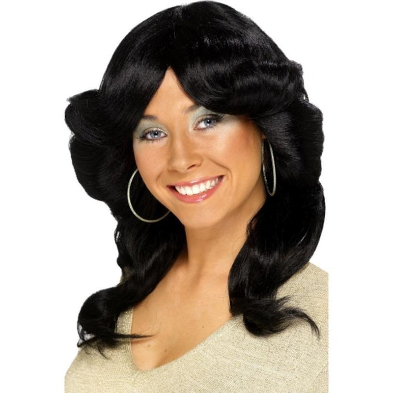 70s Flick Wig - Black-Wigs-Jokers Costume Mega Store