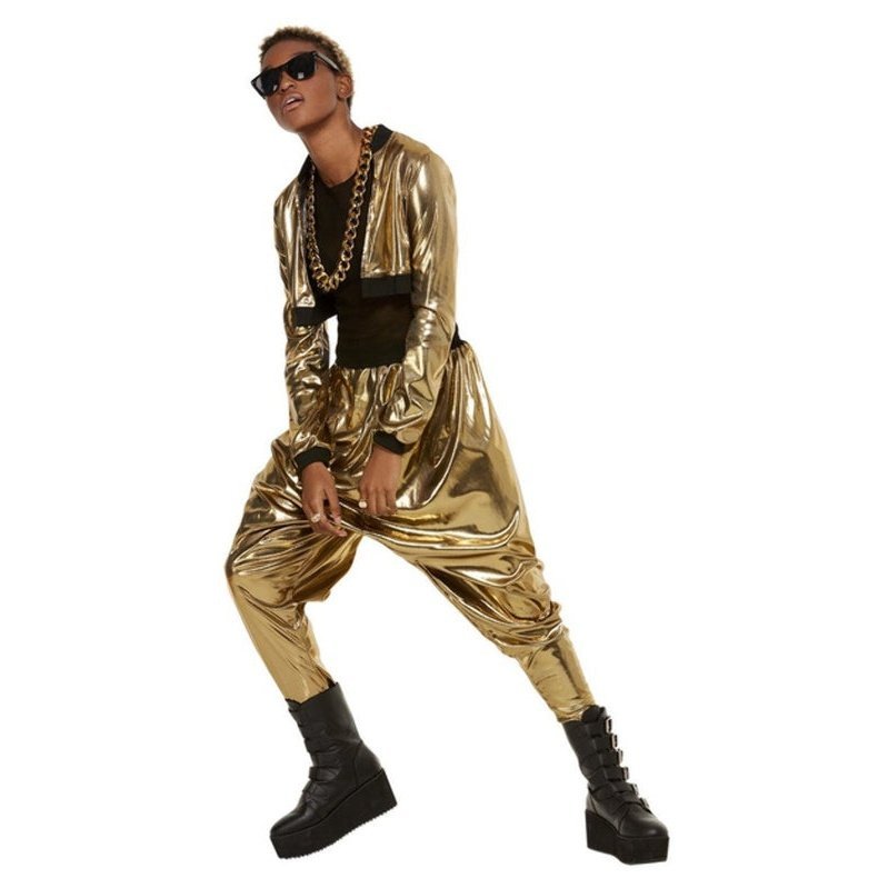 80s Hammer Time Costume, Gold - Jokers Costume Mega Store